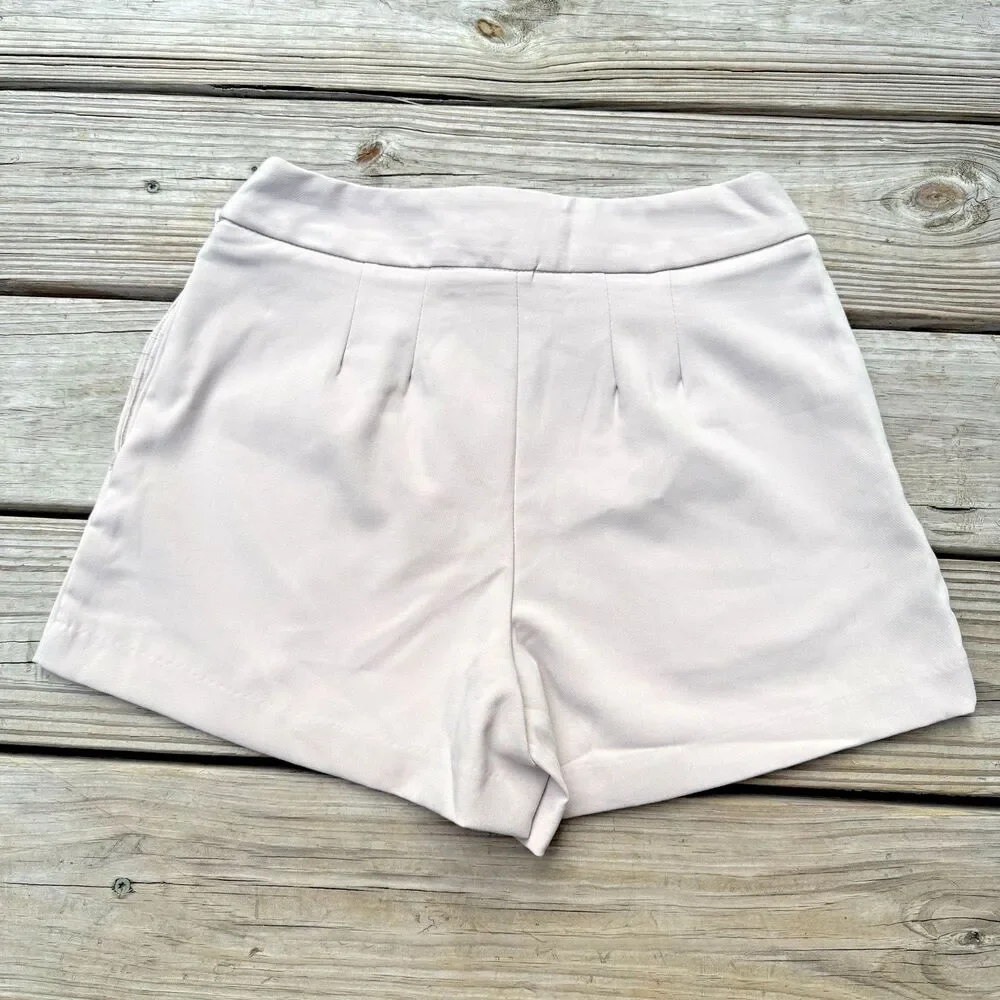 A New Day Women's Size 4 Shorts Beige High Rise Stretch Recycled Polyester